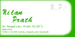 milan prath business card